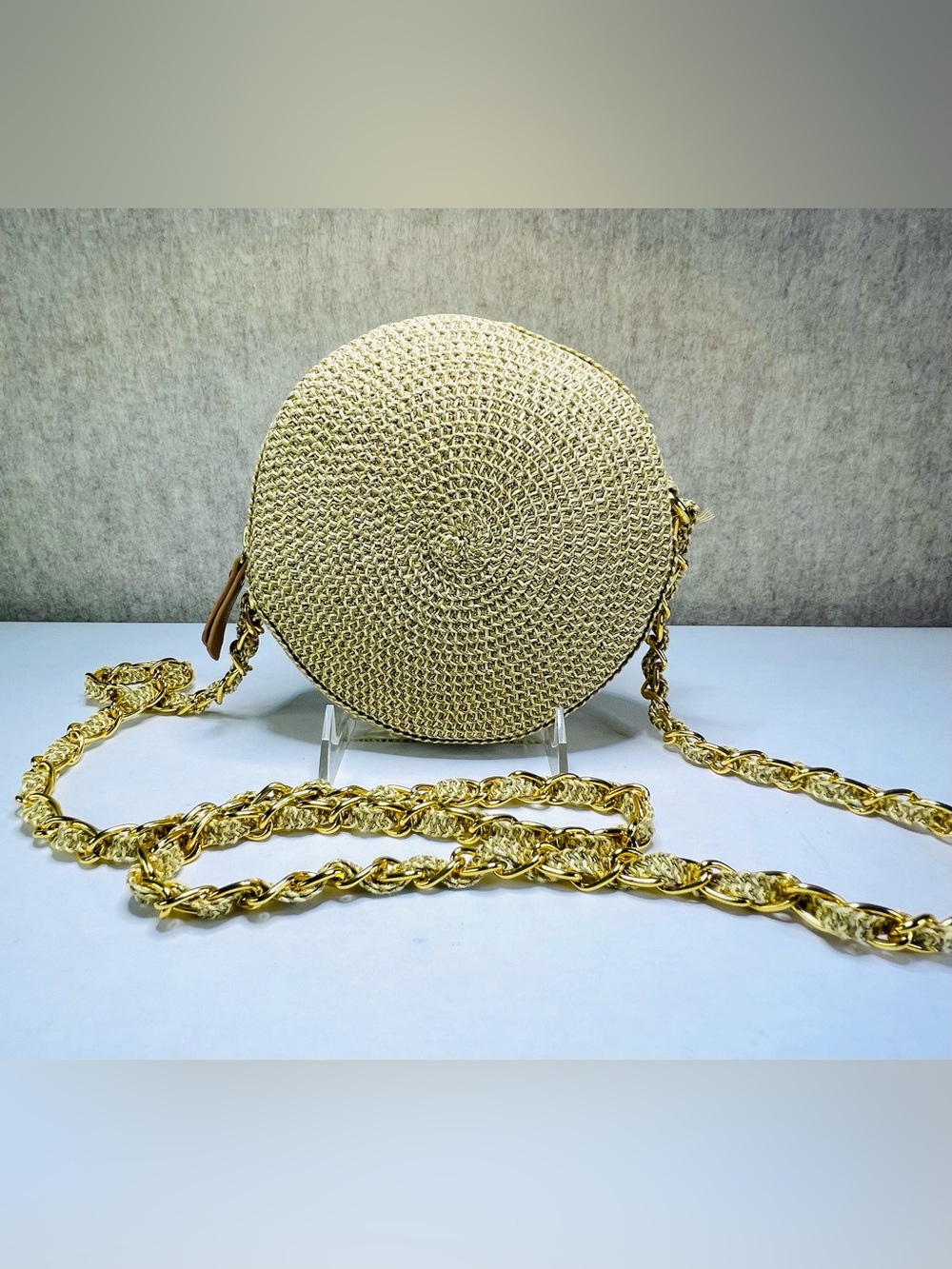 Metallic Gold Crossbody Bag Beach Evening Purchased in St. Barth Tailored Casual